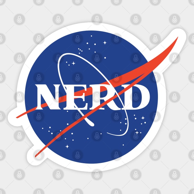 Nerd Nasa Logo Sticker by CloudWalkerDesigns